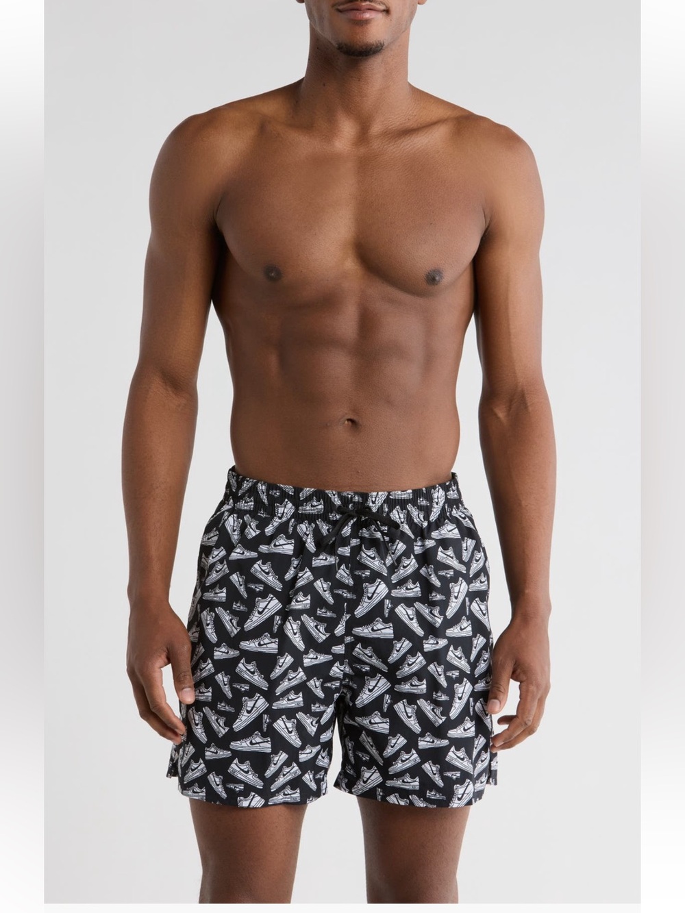 Nike 5-Inch 5” inseam Volley Swim Trunks black white lined board shorts XXL NWT